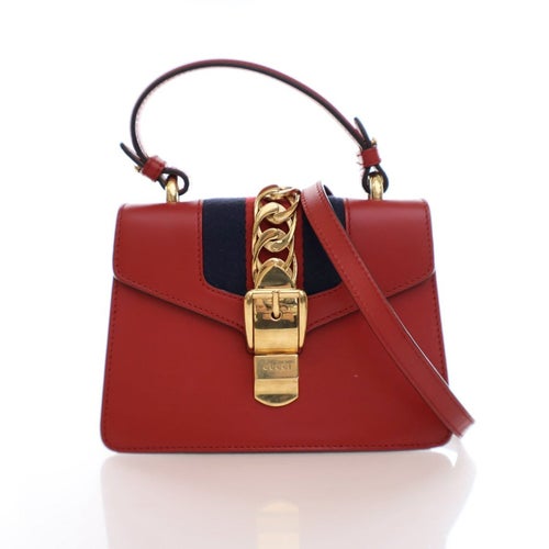 Gucci Calf Leather Sylvie Bag