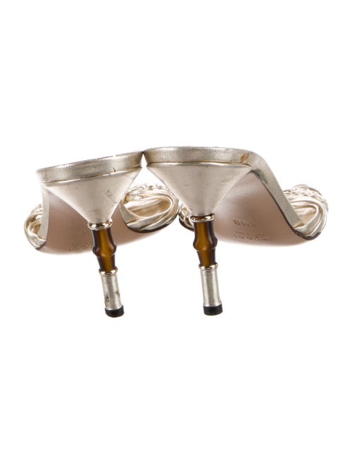 Gucci Bamboo Accent Leather Slides