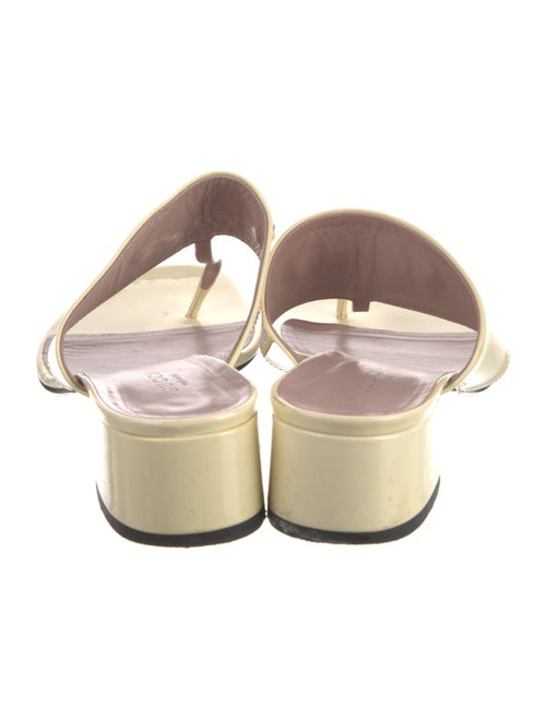 Gucci Horsebit Accent Patent Leather Slides