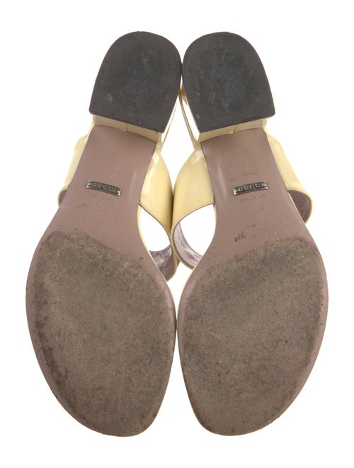 Gucci Horsebit Accent Patent Leather Slides