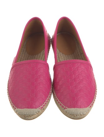 Gucci Embossed Leather Espadrilles