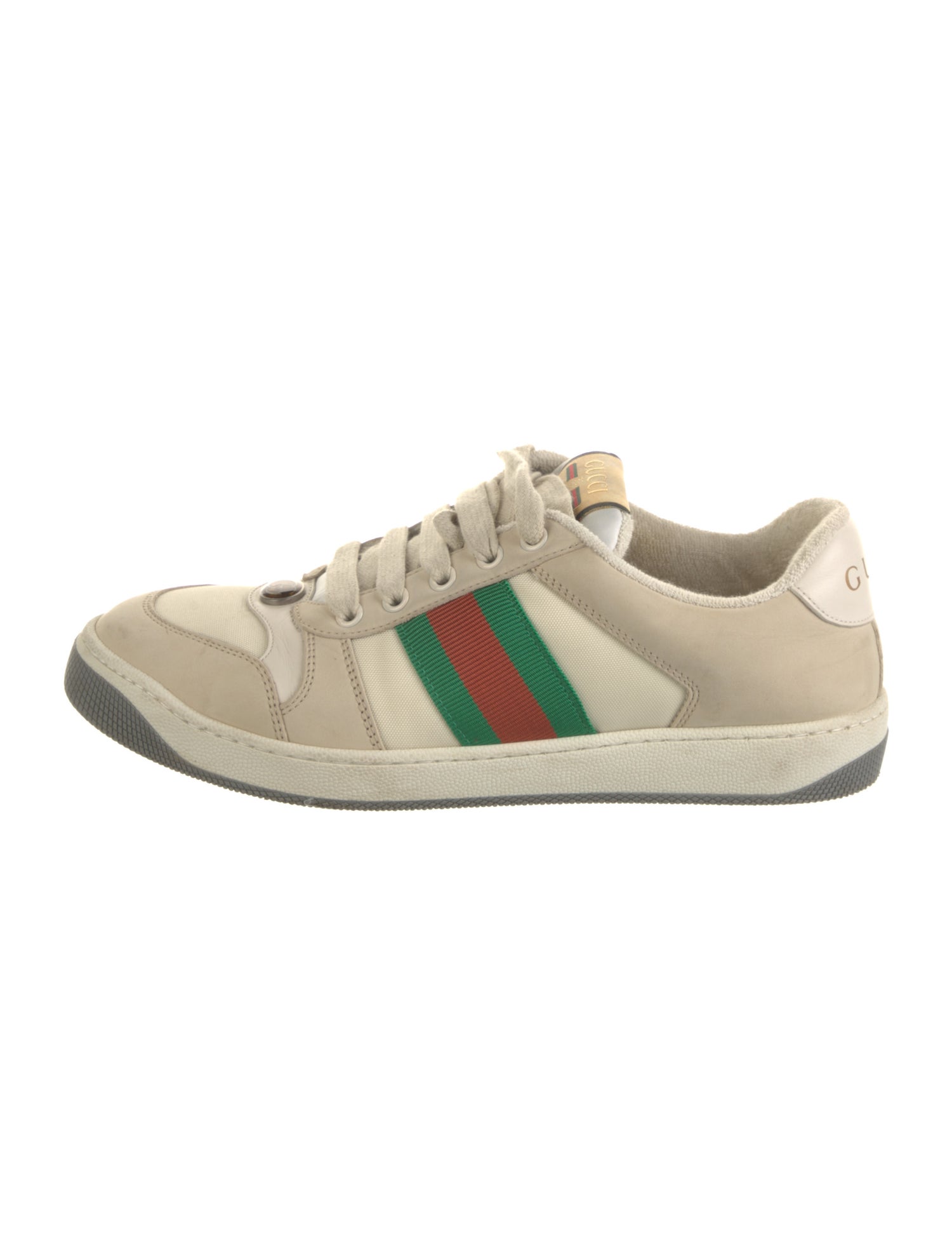 Gucci Suede Colorblock Pattern Sneakers