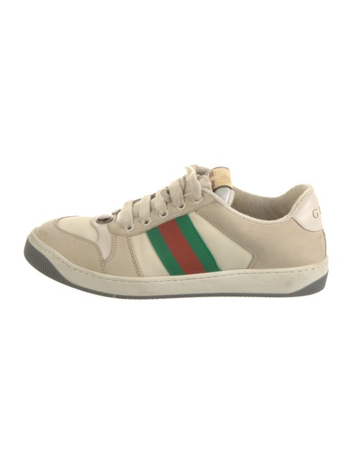 Gucci Suede Colorblock Pattern Sneakers