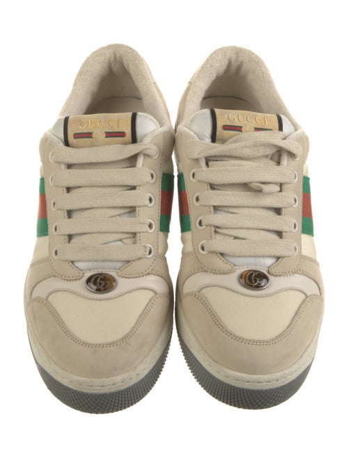 Gucci Suede Colorblock Pattern Sneakers