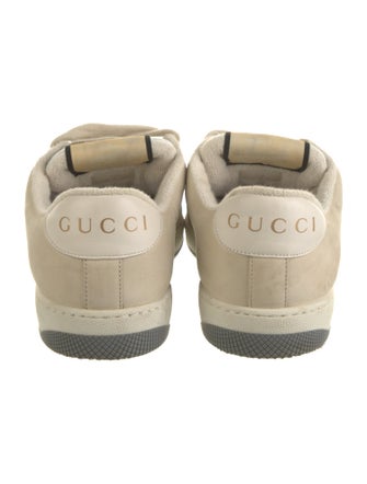 Gucci Suede Colorblock Pattern Sneakers