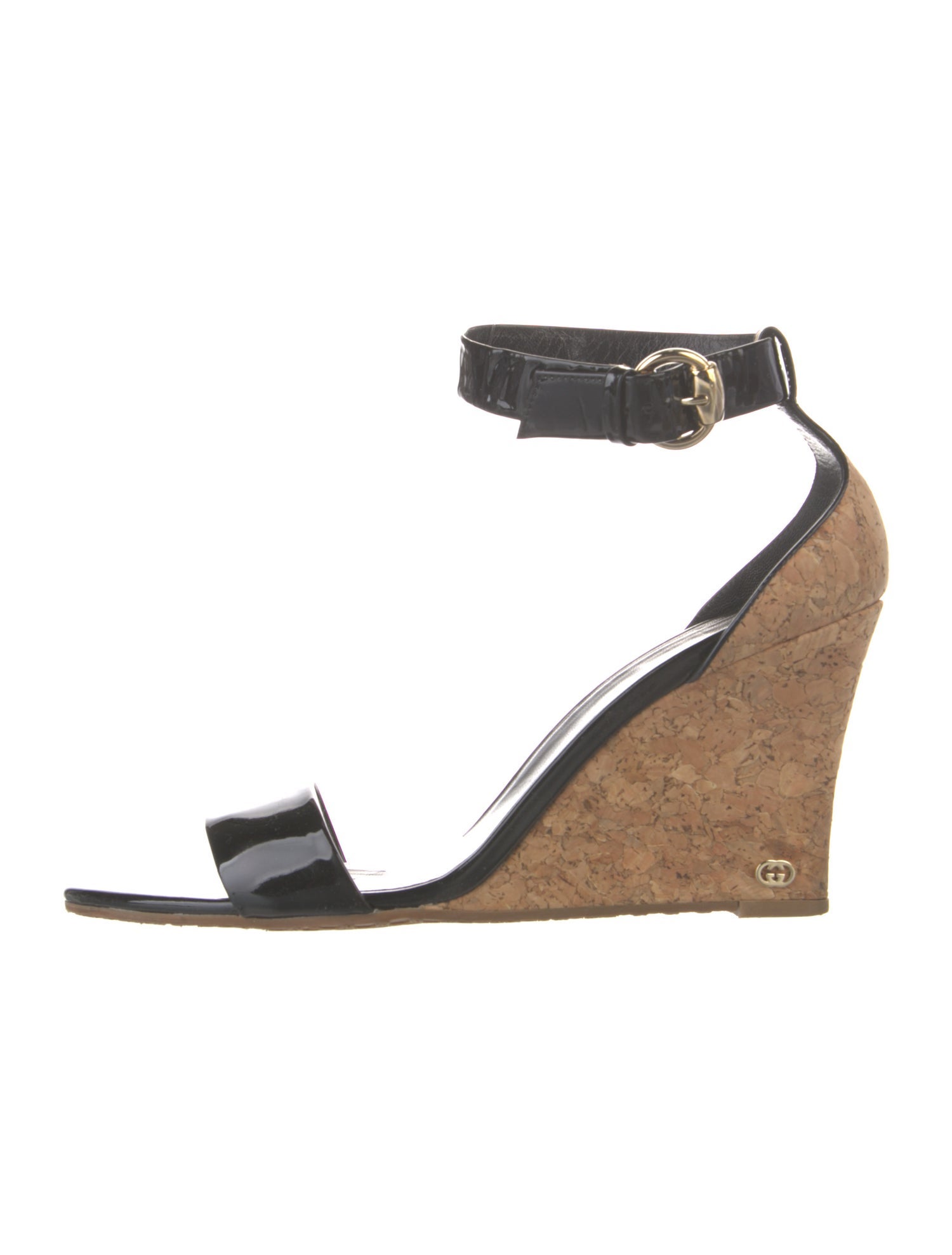 Gucci Interlocking G Logo Patent Leather Espadrilles