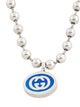 Gucci Enamel Interlocking Boule Chain Necklace