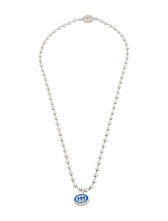 Gucci Enamel Interlocking Boule Chain Necklace