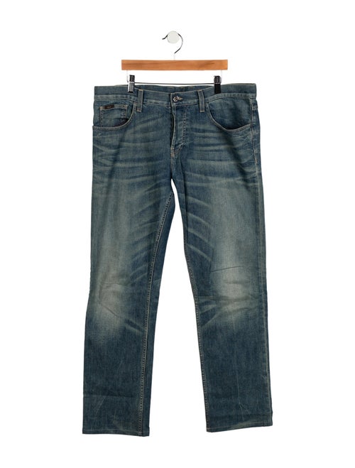 Gucci Web Accent Straight-Leg Jeans