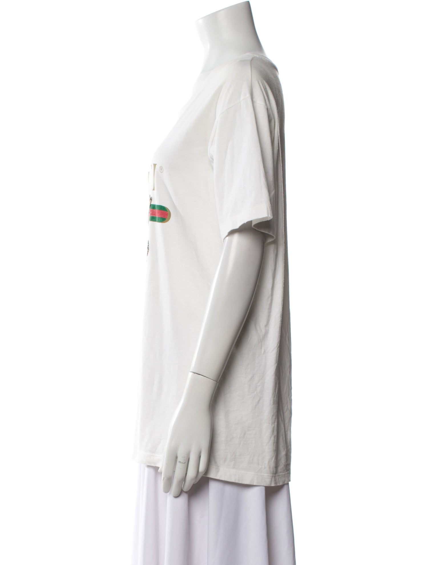 Gucci Web Accent Scoop Neck T-Shirt