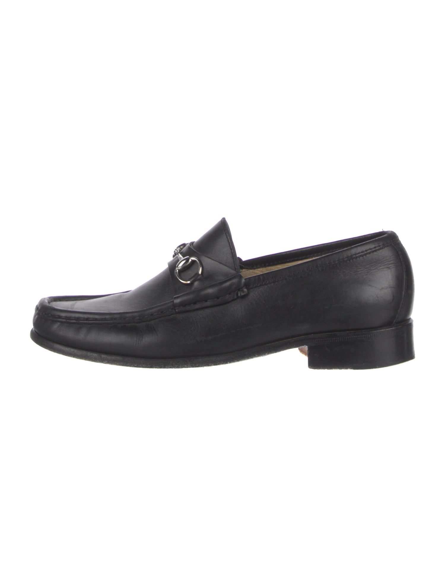 Gucci Horsebit Accent Leather Loafers