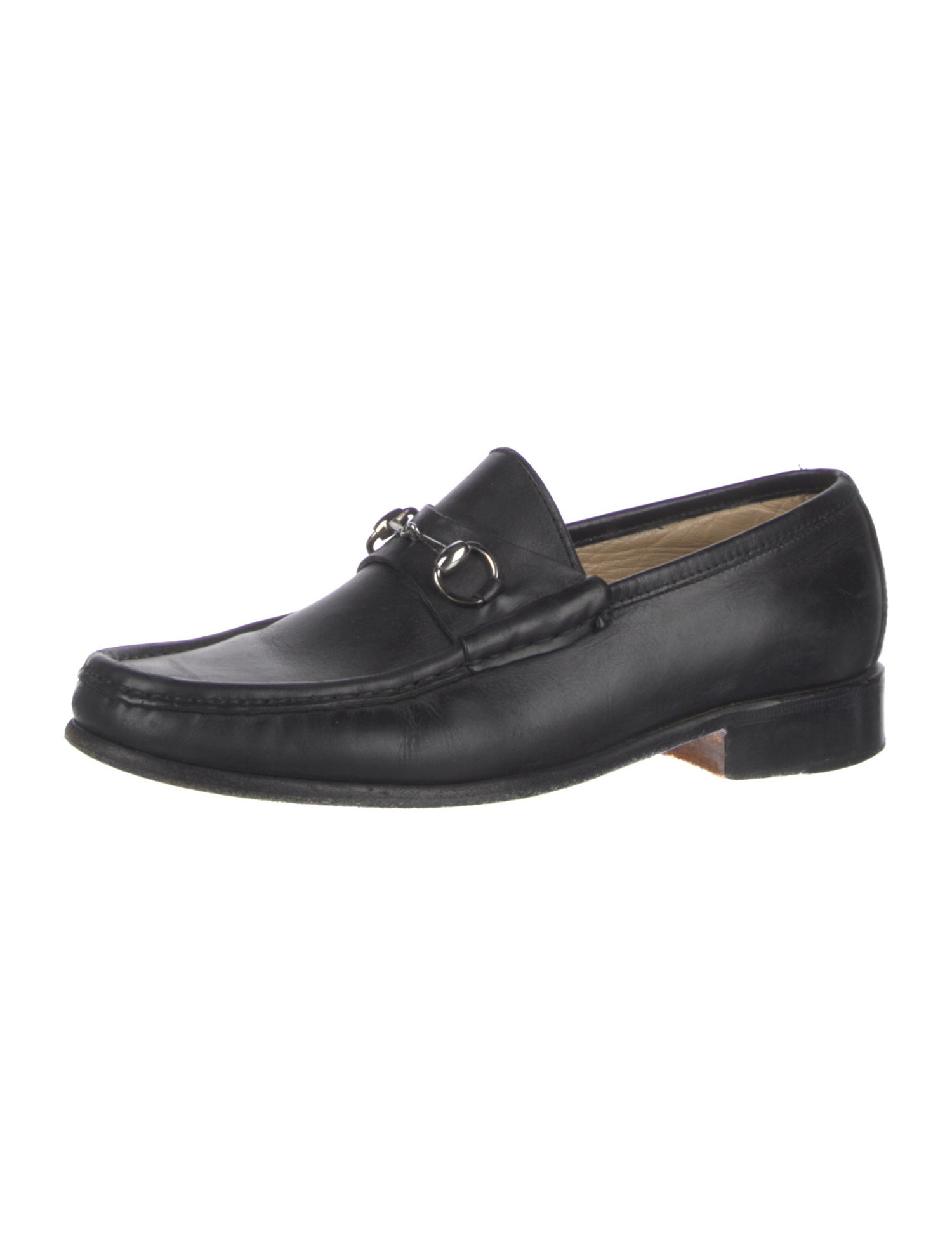 Gucci Horsebit Accent Leather Loafers