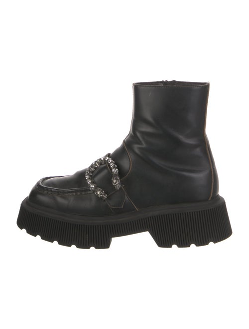 Gucci Dionysus Accent Leather Combat Boots