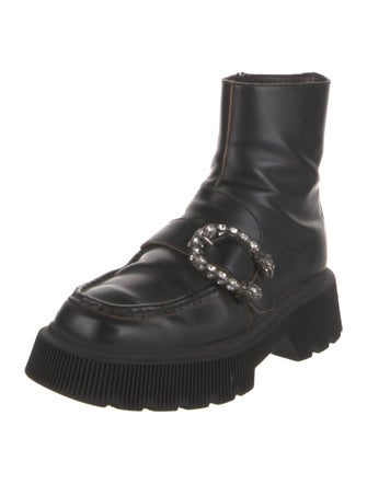 Gucci Dionysus Accent Leather Combat Boots