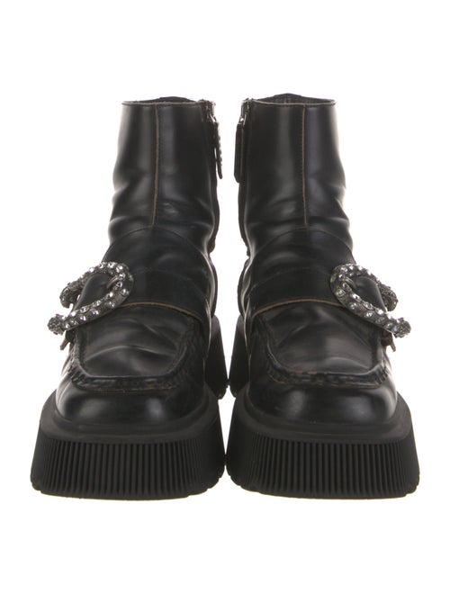 Gucci Dionysus Accent Leather Combat Boots