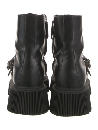 Gucci Dionysus Accent Leather Combat Boots