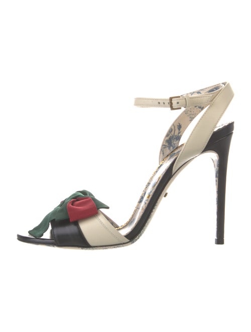 Gucci Web Accent Leather Sandals