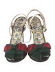 Gucci Web Accent Leather Sandals