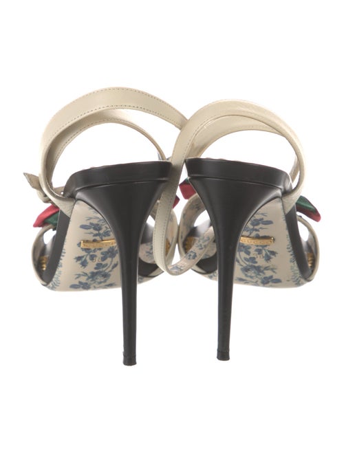Gucci Web Accent Leather Sandals