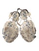 Gucci Web Accent Leather Sandals