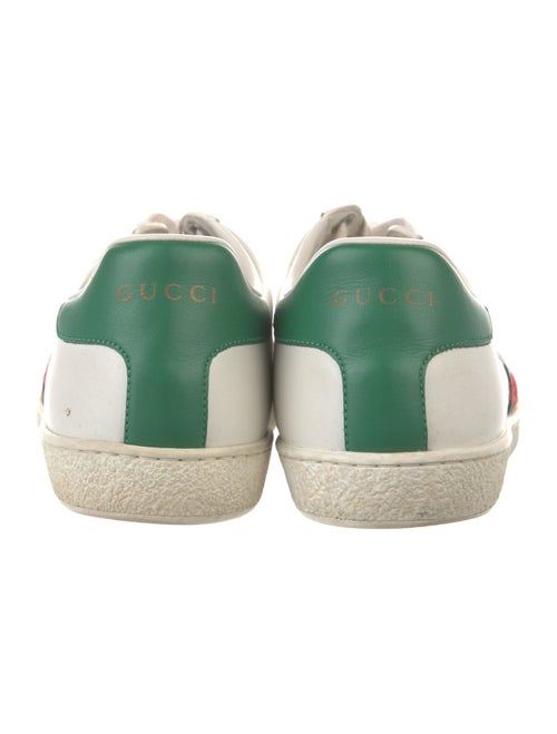 Gucci Web Accent Leather Sneakers
