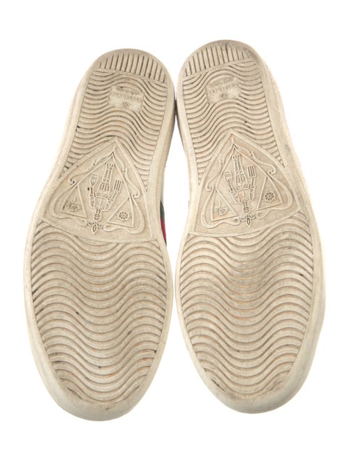 Gucci Web Accent Leather Sneakers