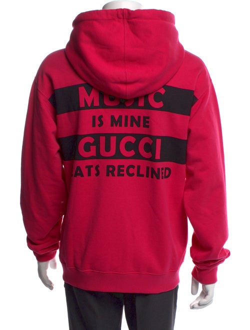 Gucci Graphic Print Crew Neck Hoodie