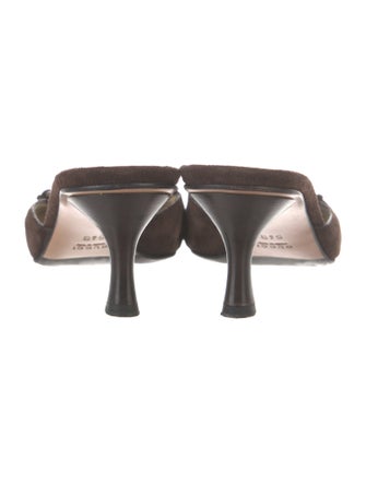 Gucci Horsebit Accent Suede Mules