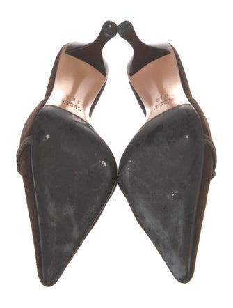 Gucci Horsebit Accent Suede Mules