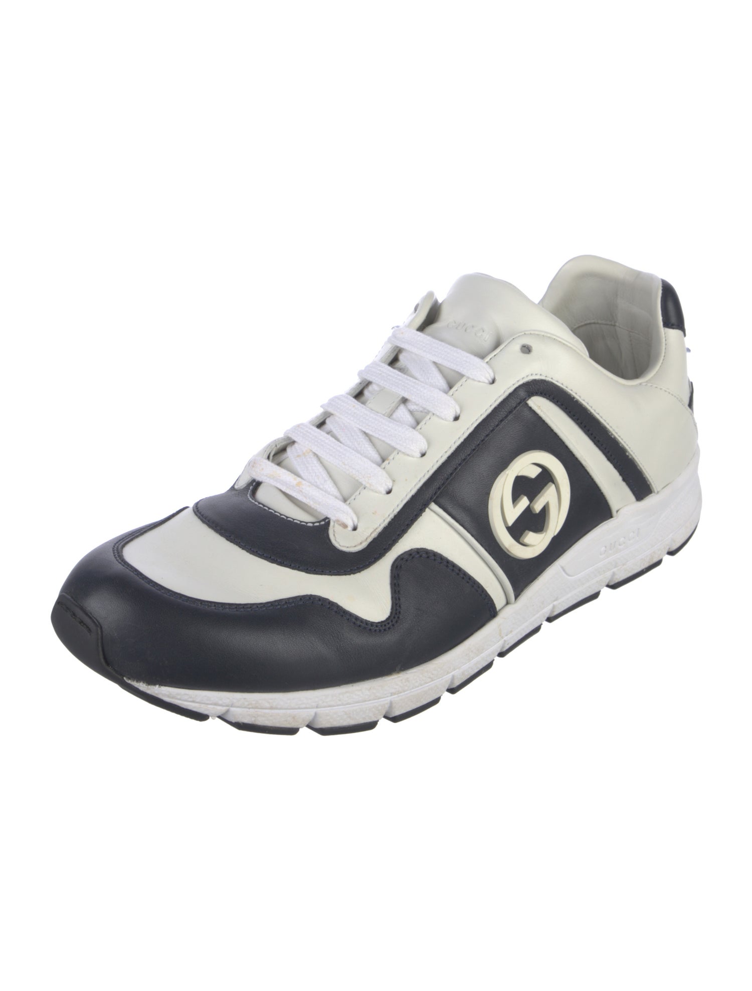 Gucci Interlocking G Logo Leather Sneakers