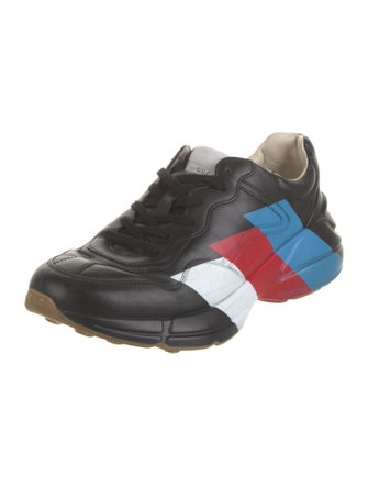 Gucci Web Accent Leather Chunky Sneakers