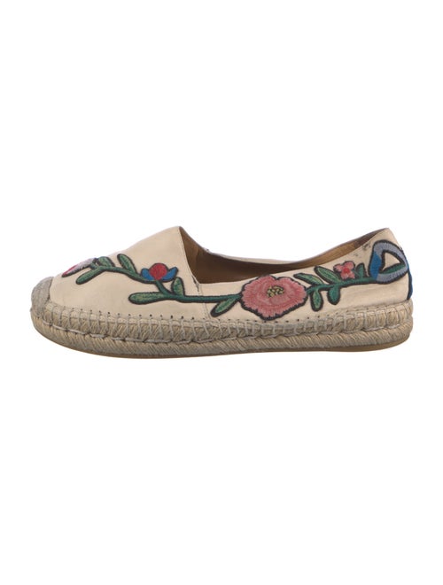 Gucci Leather Floral Print Espadrilles