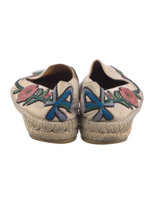 Gucci Leather Floral Print Espadrilles