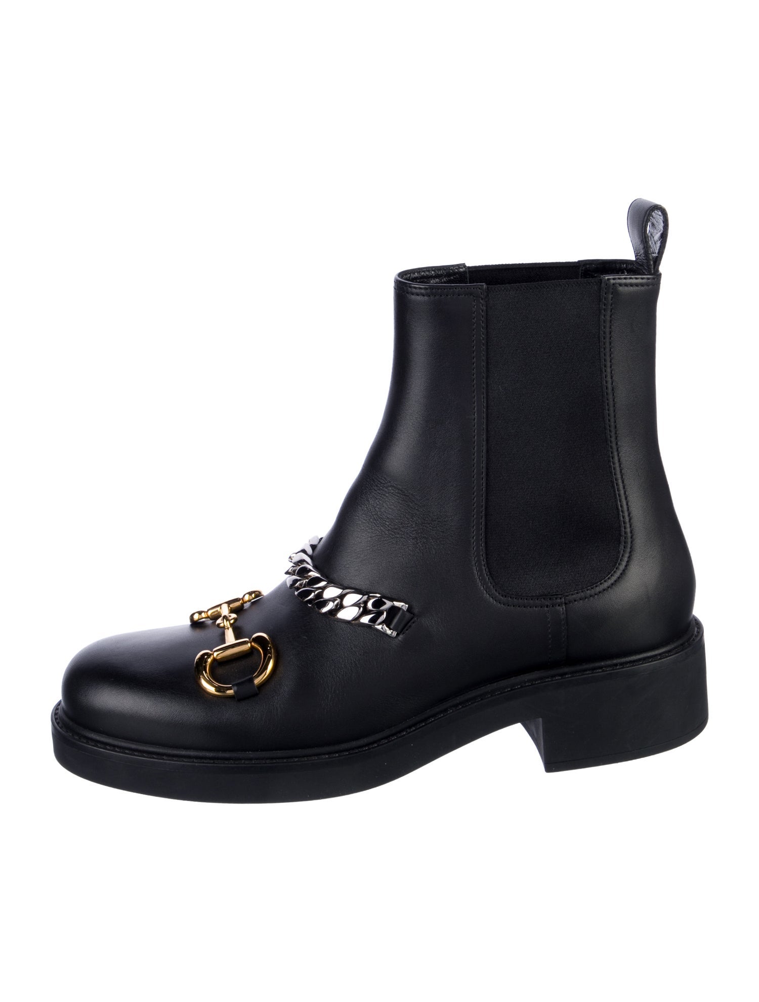 Gucci Horsebit Accent Leather Chelsea Boots