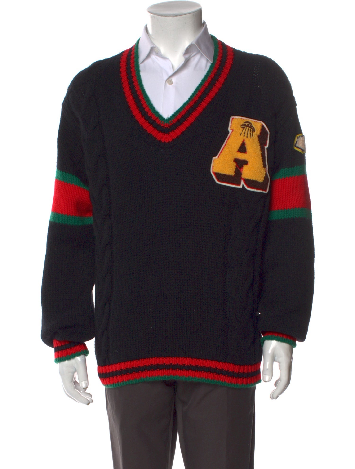Gucci Web Accent Wool Pullover w/ Tags