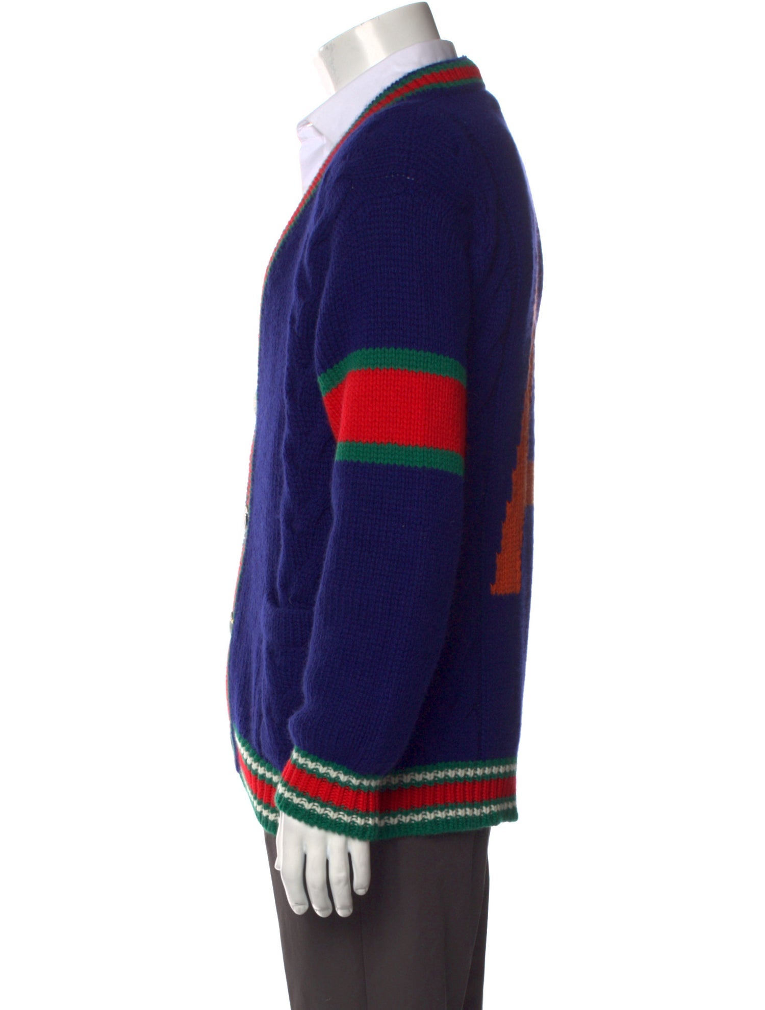 Gucci Web Accent Wool Cardigan