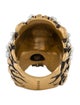 Gucci Lion Head Cross Pendant Cocktail Ring
