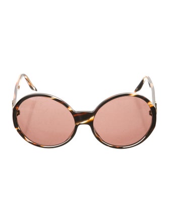 Gucci Interlocking G Logo Round Sunglasses