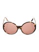 Gucci Interlocking G Logo Round Sunglasses