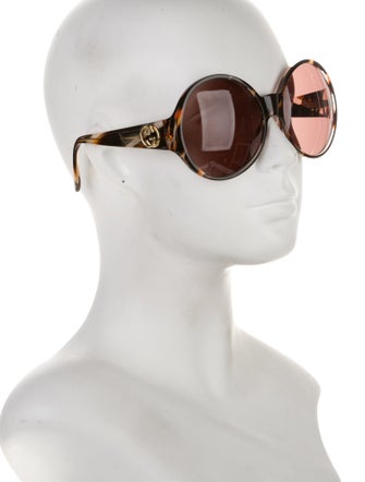 Gucci Interlocking G Logo Round Sunglasses