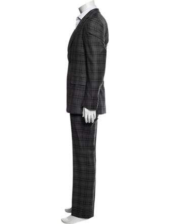 Gucci Wool Plaid Print Two-Piece Blazer