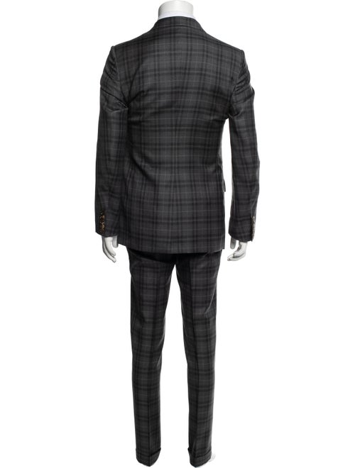 Gucci Wool Plaid Print Two-Piece Blazer
