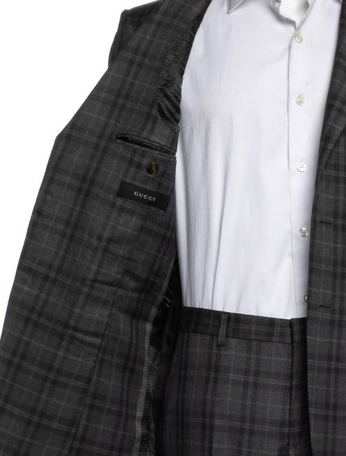 Gucci Wool Plaid Print Two-Piece Blazer