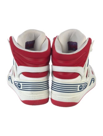 Gucci Leather Colorblock Pattern Sneakers