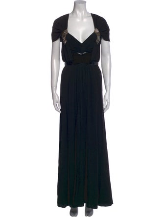 Gucci V-Neck Long Dress