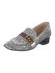 Gucci Web Accent Glitter Loafers