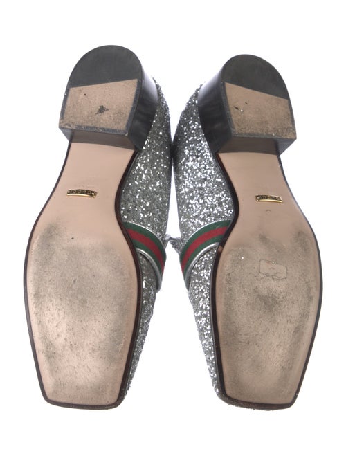 Gucci Web Accent Glitter Loafers