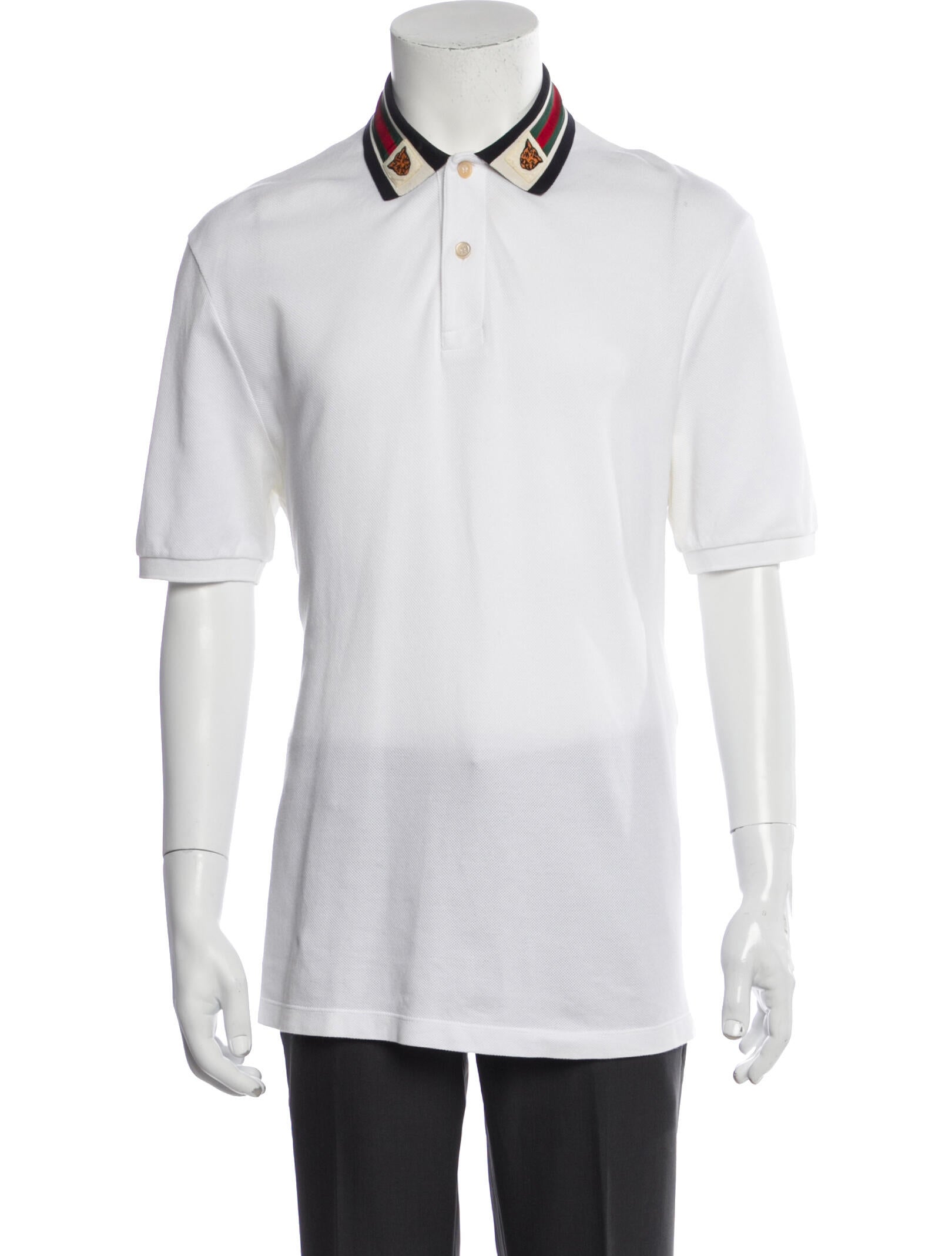 Gucci Web Accent Graphic Print Polo Shirt
