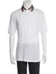 Gucci Web Accent Graphic Print Polo Shirt