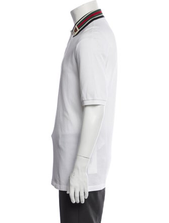Gucci Web Accent Graphic Print Polo Shirt